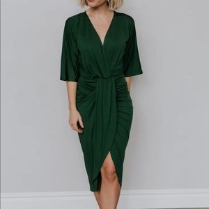 Baltic Born, Medium Midi Hunter Green Dress